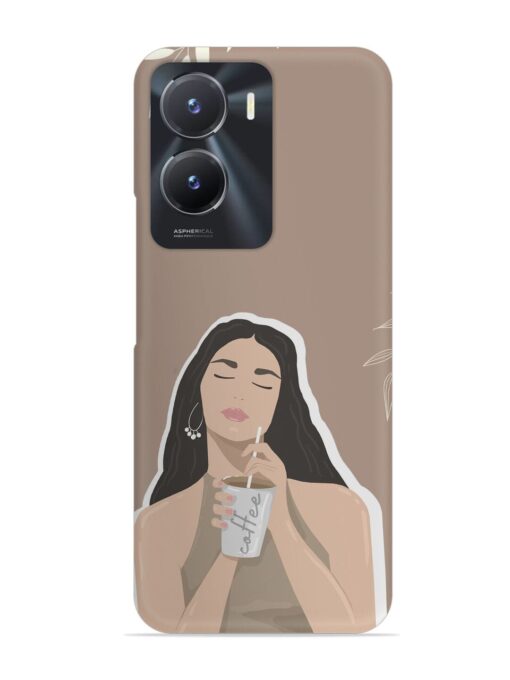 Girl With Coffee Snap Case for Vivo T2X (5G) Zapvi
