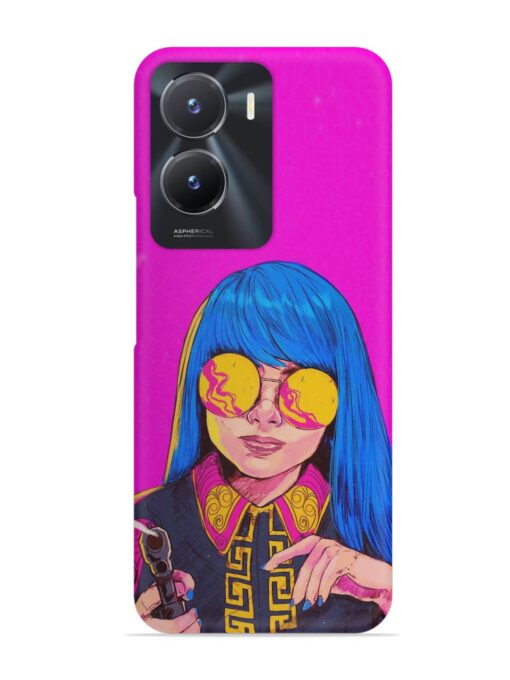 Aesthetic Anime Girl Snap Case for Vivo T2X (5G)