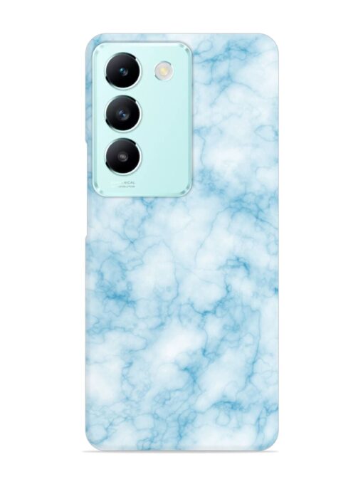 Blue White Natural Marble Snap Case for Vivo T3 (5G) Zapvi