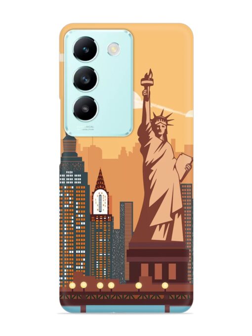 New York Statue Of Liberty Architectural Scenery Snap Case for Vivo T3 (5G) Zapvi