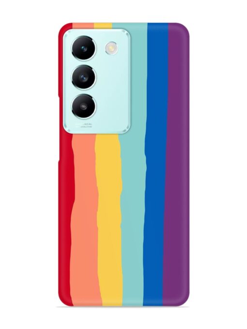 Rainbow Genuine Liquid Snap Case for Vivo T3 (5G) Zapvi