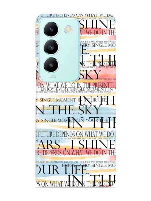 Seamless Slogans Pattern Snap Case for Vivo T3 (5G) Zapvi