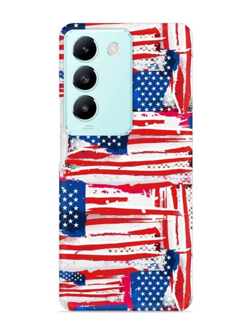 Usa Flag Seamless Snap Case for Vivo T3 (5G) Zapvi