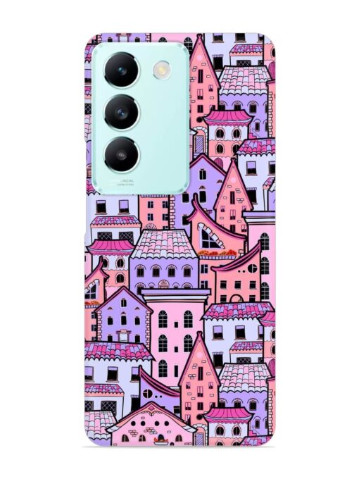 Seamless Pattern Houses Snap Case for Vivo T3 (5G) Zapvi