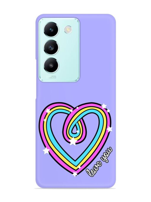 Colorful Rainbow Heart Snap Case for Vivo T3 (5G)