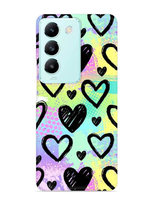 Bright Pattern Hearts Snap Case for Vivo T3 (5G)