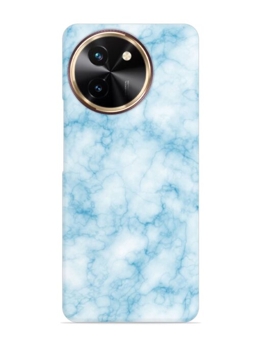 Blue White Natural Marble Snap Case for Vivo T3X (5G) Zapvi