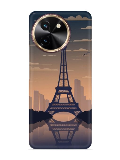 France Paris Eiffel Tower Gradient Snap Case for Vivo T3X (5G) Zapvi