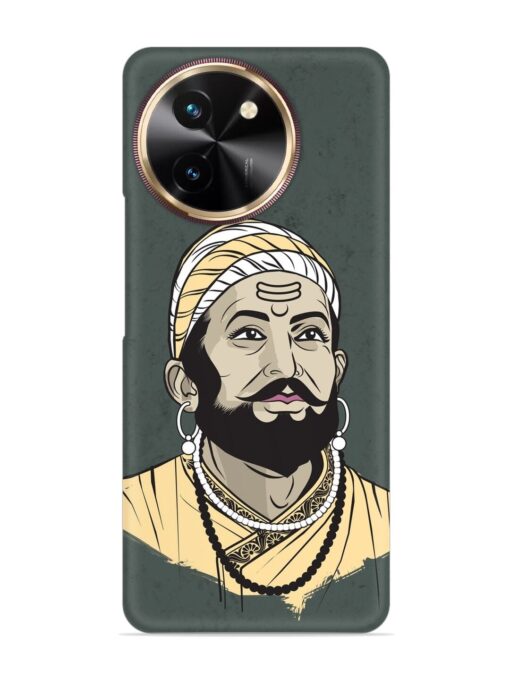 Shivaji Maharaj Vector Art Snap Case for Vivo T3X (5G) Zapvi