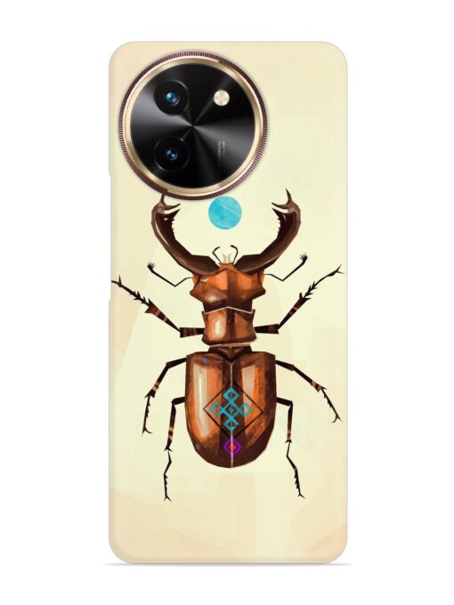 Stag Beetle Vector Snap Case for Vivo T3X (5G) Zapvi