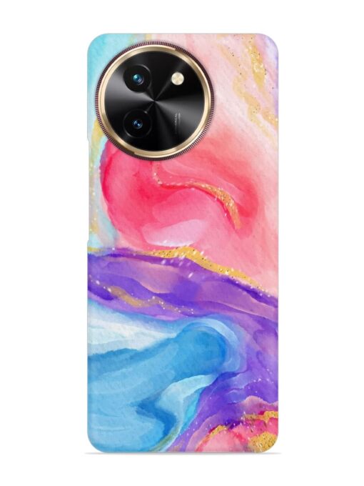 Watercolor Gradient Snap Case for Vivo T3X (5G) Zapvi