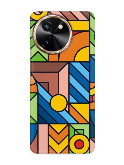 Colorful Geometric Snap Case for Vivo T3X (5G) Zapvi