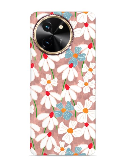 Abstract Petal Flowers Snap Case for Vivo T3X (5G)