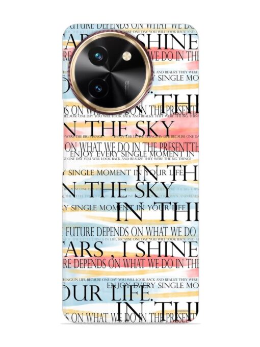 Seamless Slogans Pattern Snap Case for Vivo T3X (5G) Zapvi