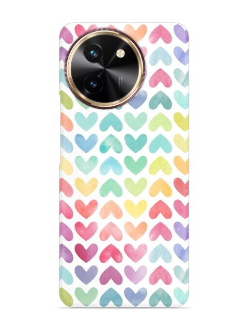 Seamless Colorful Watercolor Snap Case for Vivo T3X (5G) Zapvi