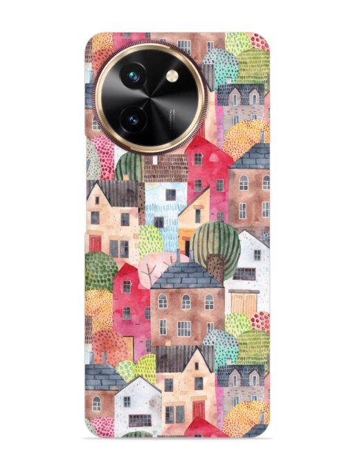 Abstract Seamless Pattern Snap Case for Vivo T3X (5G) Zapvi