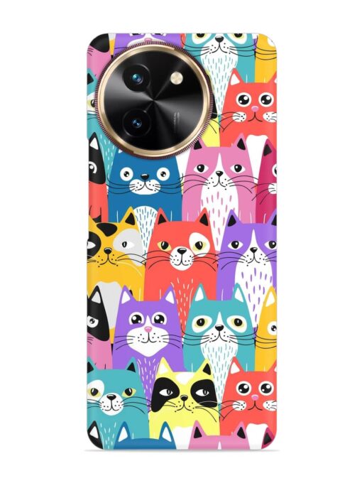 Funny Cartoon Cats Snap Case for Vivo T3X (5G) Zapvi