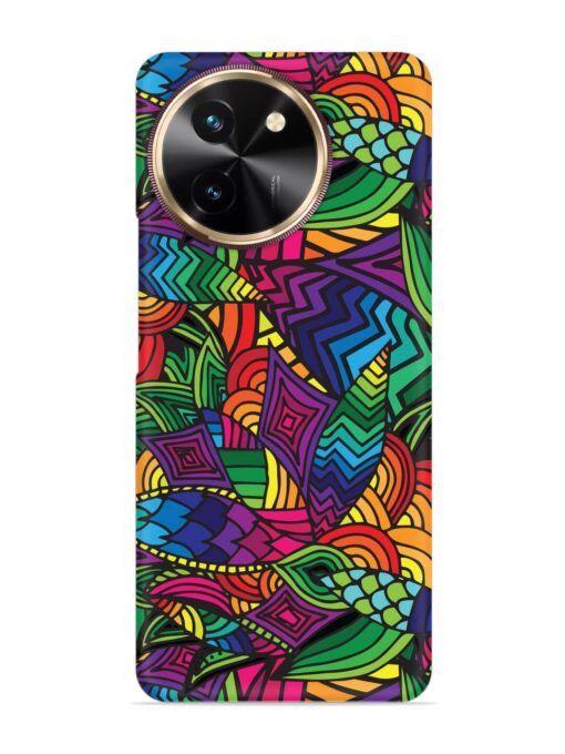 Abstract Multicolor Seamless Snap Case for Vivo T3X (5G) Zapvi