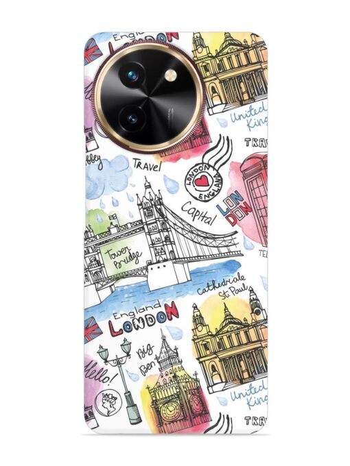 Vector London Landmark Snap Case for Vivo T3X (5G) Zapvi