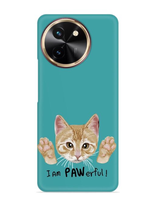 Typography Slogan Cat Snap Case for Vivo T3X (5G) Zapvi