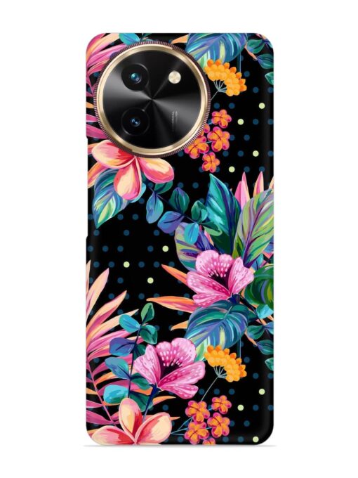 Seamless Floral Pattern Snap Case for Vivo T3X (5G) Zapvi