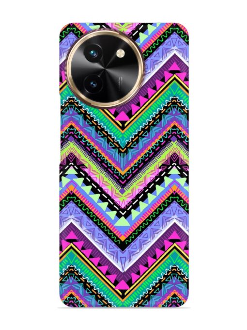 Tribal Aztec Print Snap Case for Vivo T3X (5G) Zapvi