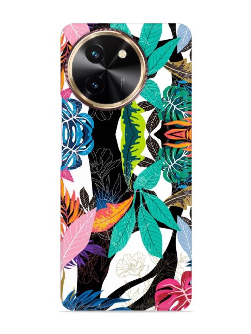 Floral Pattern Bright Snap Case for Vivo T3X (5G) Zapvi