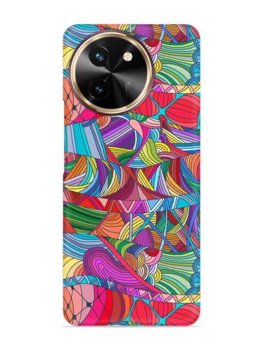 Seamless Patterns Hand Drawn Snap Case for Vivo T3X (5G) Zapvi