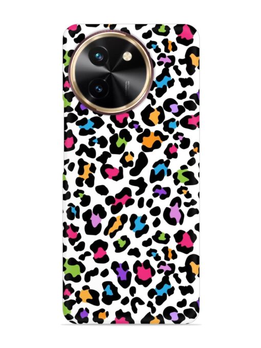 Seamless Leopard Pattern Snap Case for Vivo T3X (5G)