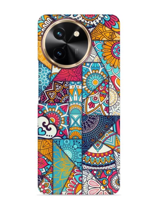 Patchwork Pattern Vintage Snap Case for Vivo T3X (5G) Zapvi