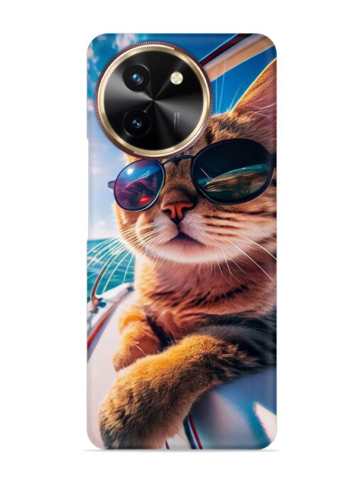 Cat In Style Snap Case for Vivo T3X (5G) Zapvi