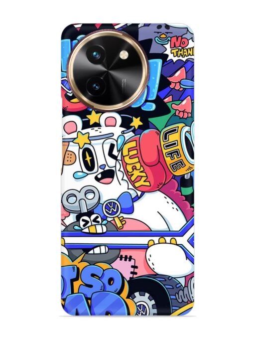 Universal Doodle Snap Case for Vivo T3X (5G) Zapvi