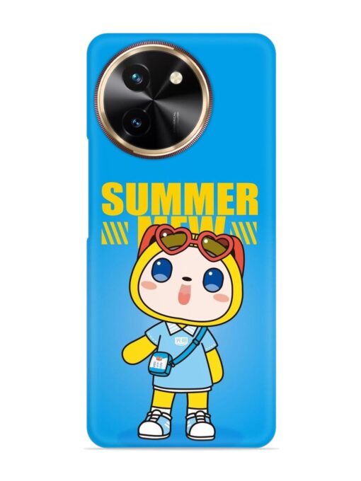 Summer Mew Cartoon Snap Case for Vivo T3X (5G) Zapvi