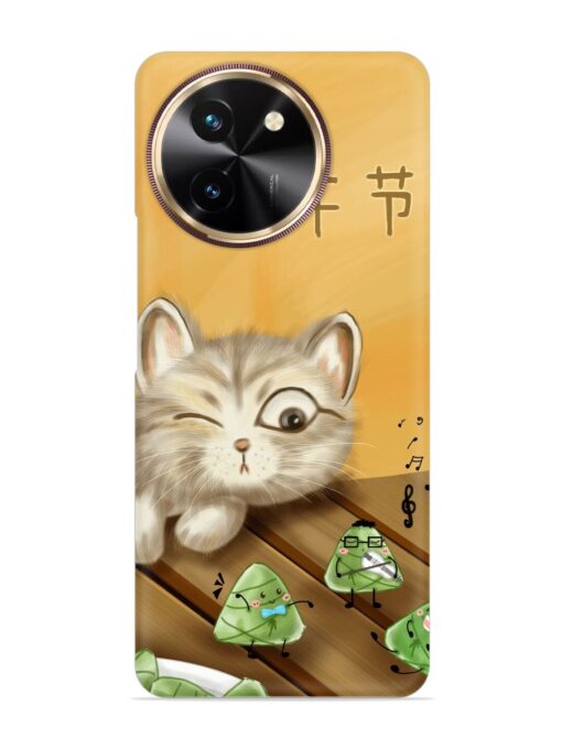 Cat Scorpion Dancing Snap Case for Vivo T3X (5G) Zapvi