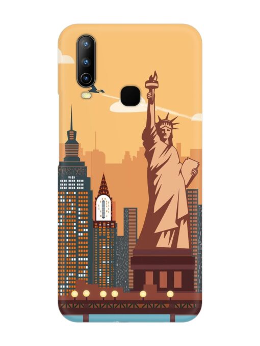 New York Statue Of Liberty Architectural Scenery Snap Case for Vivo U10 Zapvi