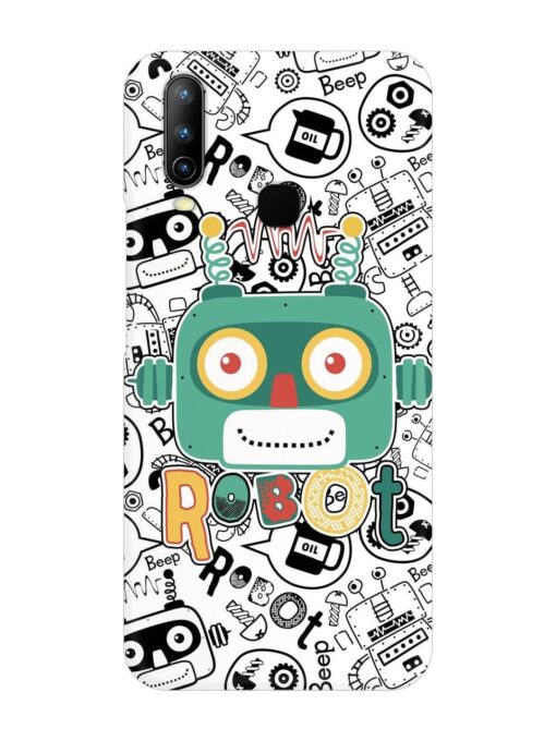 Robot Modern Seamless Pattern Snap Case for Vivo U10 Zapvi