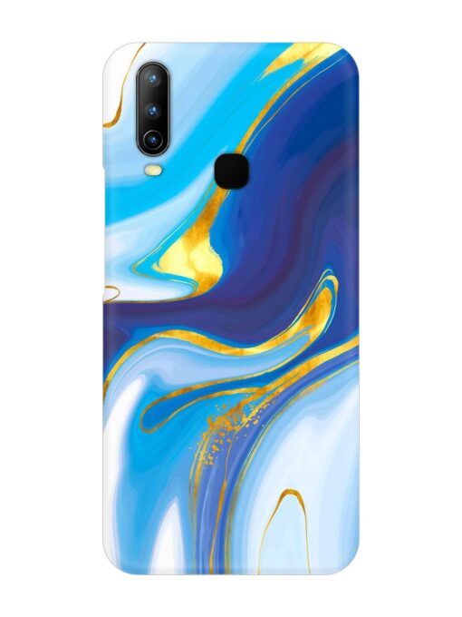 Watercolor Background With Golden Foil Snap Case for Vivo U10 Zapvi