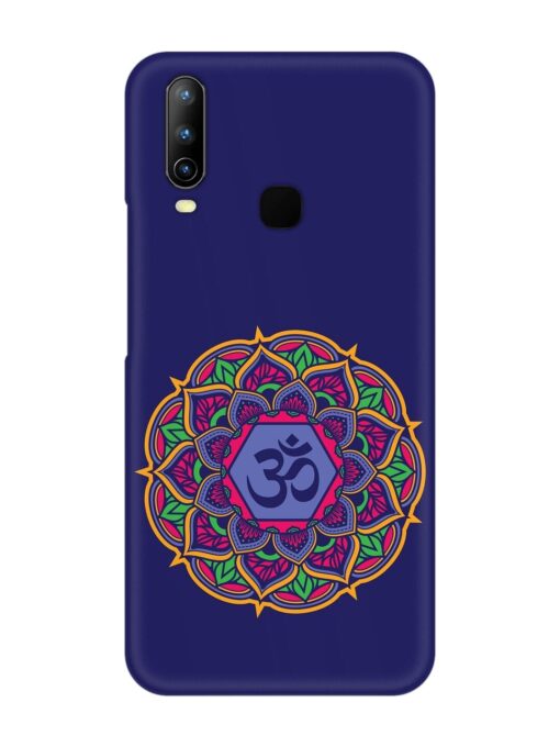 Om Mandala Art Blue Snap Case for Vivo U10 Zapvi