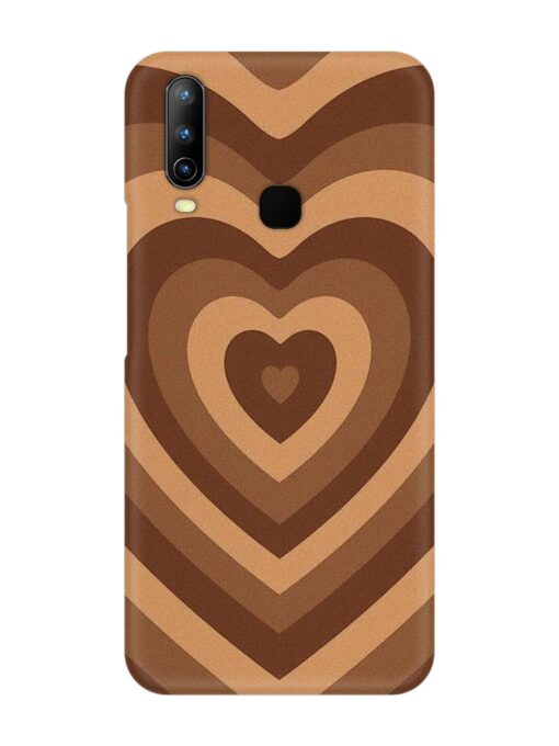 Brown Heart Snap Case for Vivo U10 Zapvi