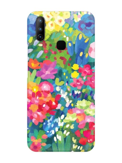 Watercolor Flower Art Snap Case for Vivo U10 Zapvi