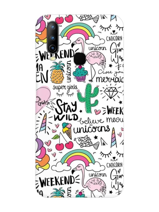 Unicorn Ice Cream Snap Case for Vivo U10 Zapvi