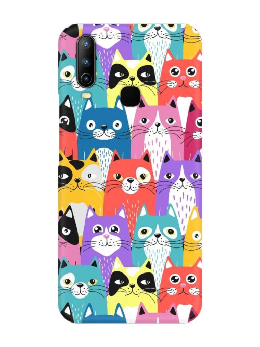 Funny Cartoon Cats Snap Case for Vivo U10 Zapvi