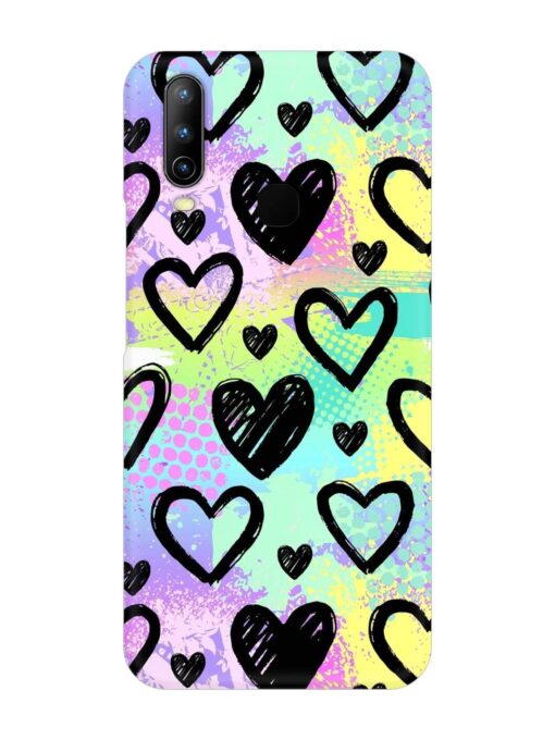 Bright Pattern Hearts Snap Case for Vivo U10 Zapvi