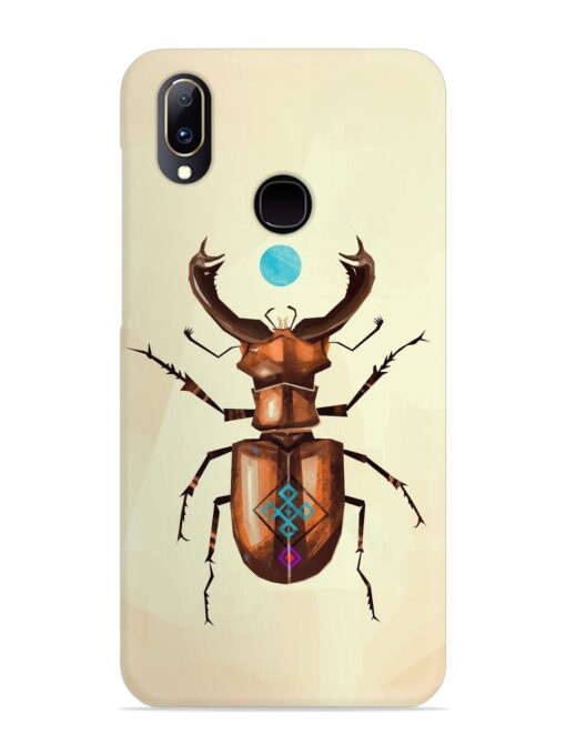 Stag Beetle Vector Snap Case for Vivo V11 Zapvi