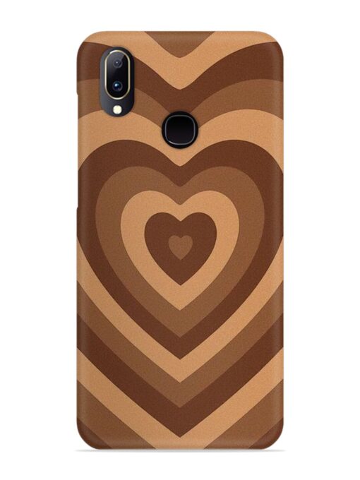 Brown Heart Snap Case for Vivo V11 Zapvi