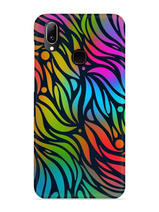 Abstract Leaf Design Snap Case for Vivo V11 Zapvi