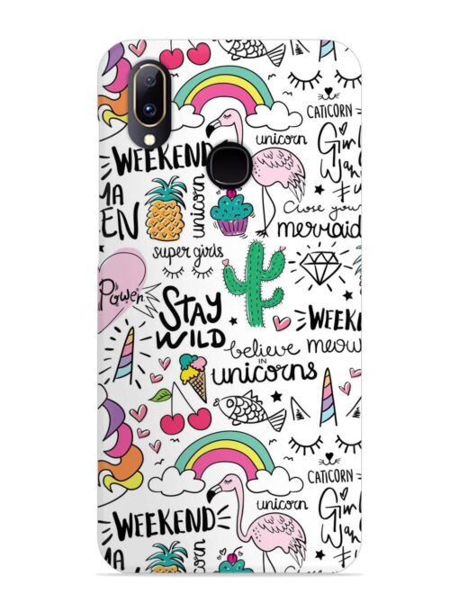 Unicorn Ice Cream Snap Case for Vivo V11 Zapvi