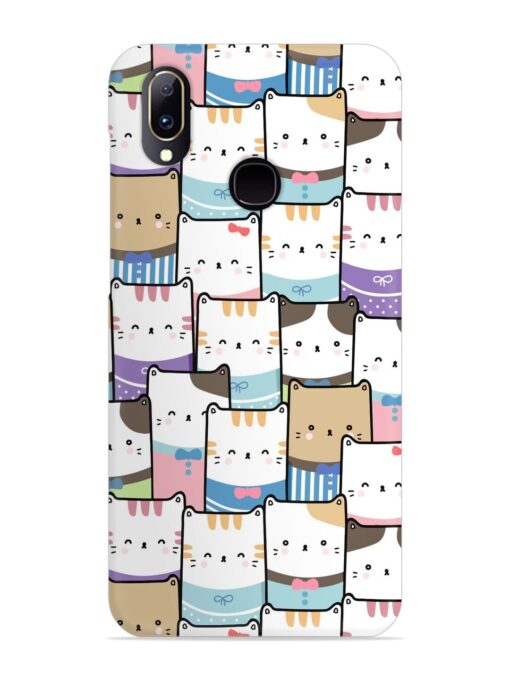 Cute Adorable Cat Snap Case for Vivo V11 Zapvi