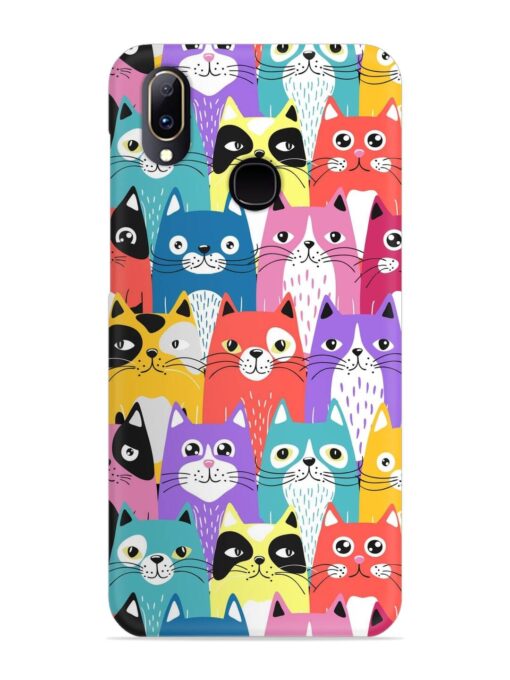 Funny Cartoon Cats Snap Case for Vivo V11 Zapvi