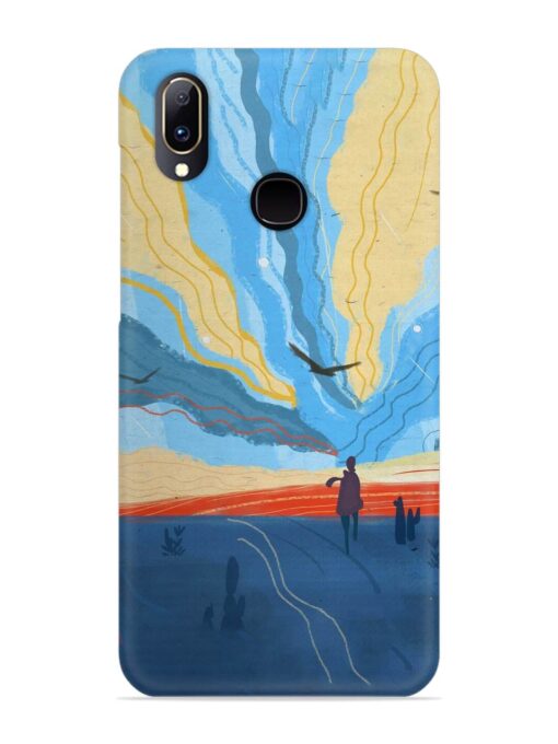 Minimal Abstract Landscape Snap Case for Vivo V11 Zapvi